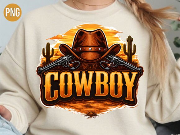 Download Vintage Cowboy Hat Crossed Pistols PNG - Png Collection