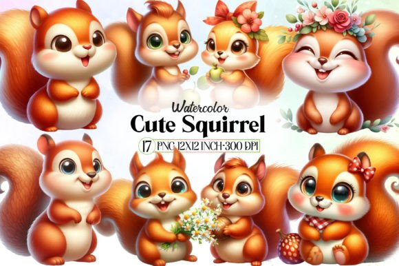 Download Cute Squirrel Sublimation Clipart - Squirrel Collection