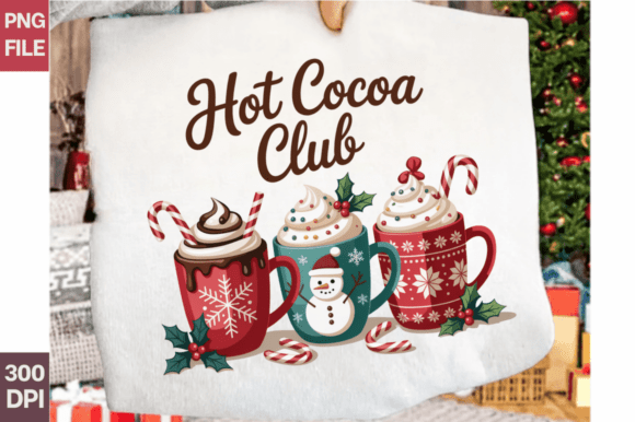 Download Hot Cocoa Club Christmas Mug Clipart PNG - Png Collection