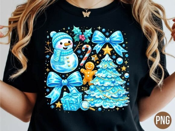 Download Blue Snowman Christmas Elements PNG - Png Collection