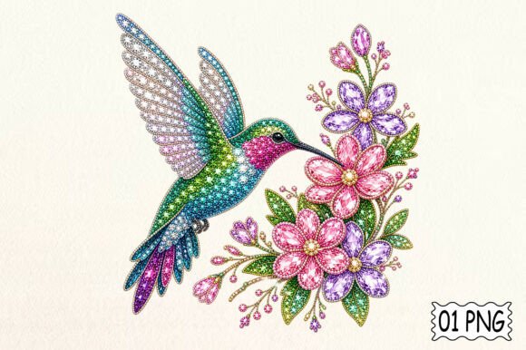 Download Sparkly Rhinestone Hummingbird PNG - Png Collection