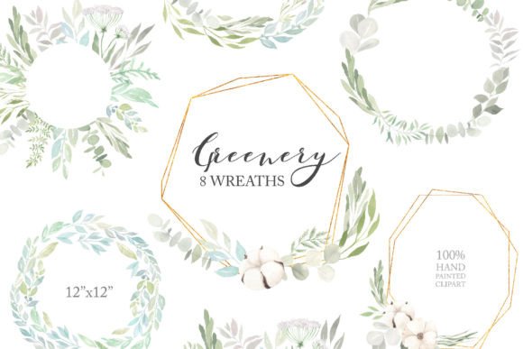 Download Watercolor Greenery Floral Fames PNG - Png Collection