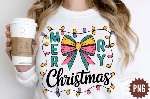 Download Colorful Bow Merry Christmas Lights PNG - Png Collection