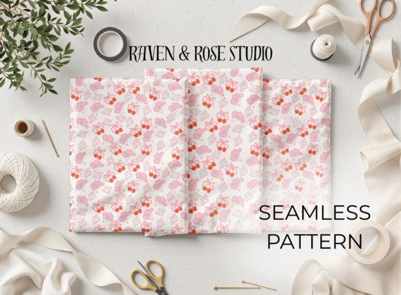 Download Cherry Glam Seamless Pattern PNG - Png Collection