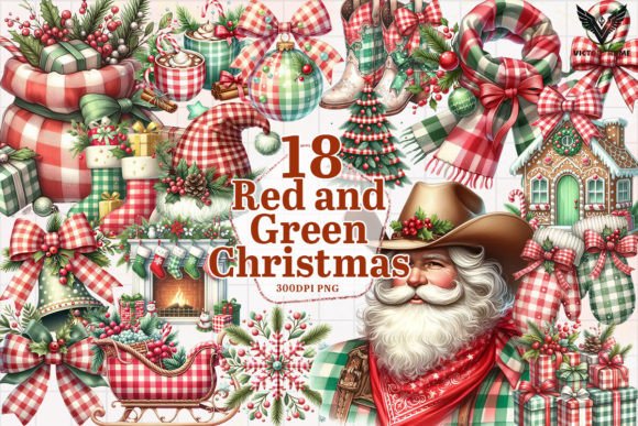Download Red and Green Christmas Clipart PNG - Png Collection