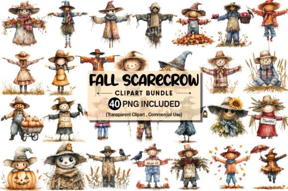 Download Autumn Scarecrow Clipart PNG - Png Collection