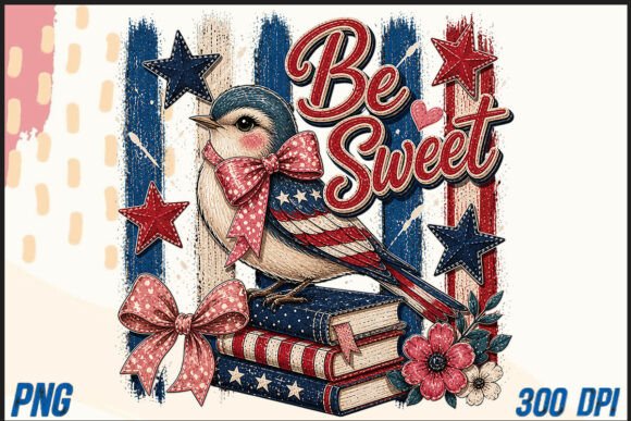 Download Patriotic Bird with Bow and Books PNG - Png Collection