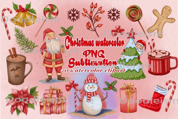 Download Christmas Watercolor Element Png Clipart - Png Collection