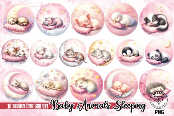 Download Cute Baby Animals Sleeping Clipart PNG - Png Collection