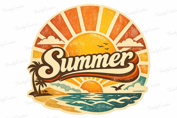 Download Retro Sunshine Summer PNG - Png Collection
