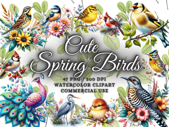 Download Watercolor Spring Birds Clipart Bird Png - Png Collection