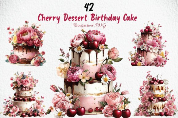 Download Cherry Dessert Birthday Cake Clipart PNG - Png Collection