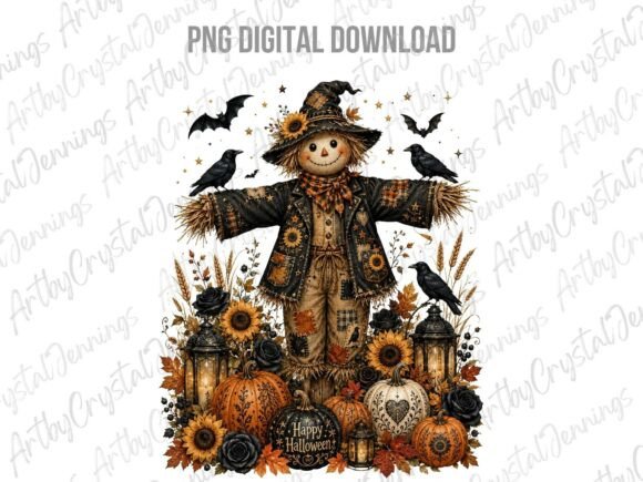 Download Halloween Autumn Scarecrow Clipart PNG - Png Collection