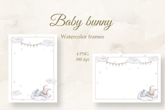 Download Cute Bunny. Frame for Baby. PNG. - Png Collection