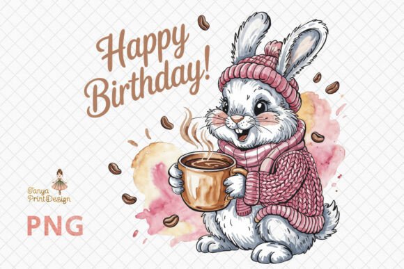 Download Cute Bunny Happy Birthday Clipart | PNG - Png Collection