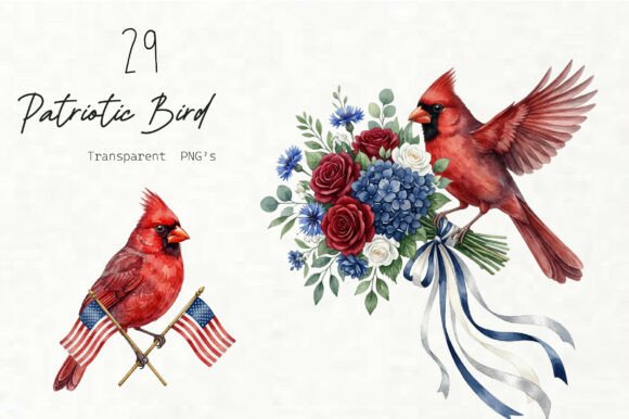 Download Watercolor Patriotic Bird PNG - Png Collection