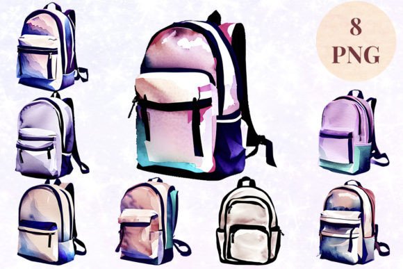 Download Backpack Watercolor 5 Clipart PNG - Png Collection