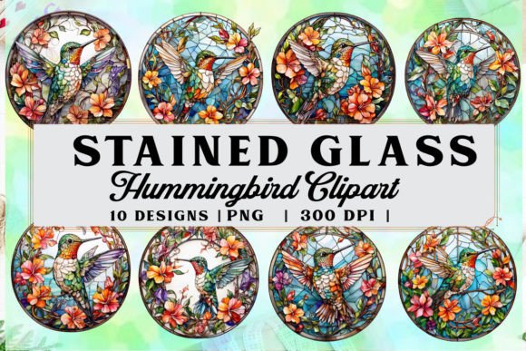 Download Stained Glass Hummingbird Clipart PNG - Png Collection