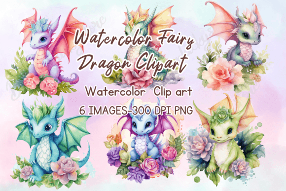 Download Watercolor Fairy Dragon Clipart PNG - Png Collection