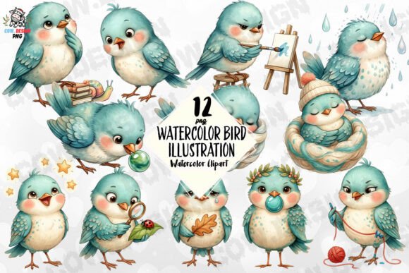 Download Watercolor Bird Illustration PNG - Png Collection