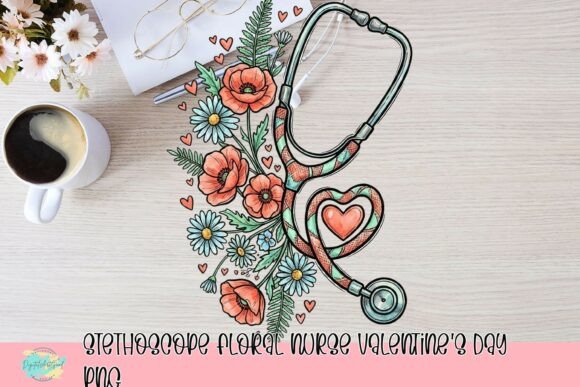 Download Stethoscope Floral Nurse Valentine's Day PNG - Png Collection
