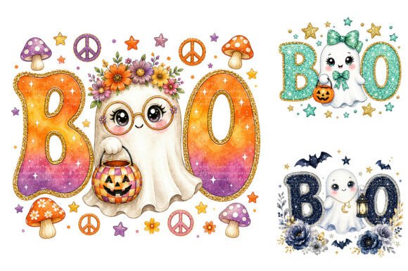 Download Cute Boo Ghost Sublimation PNG Bundle - Png Collection