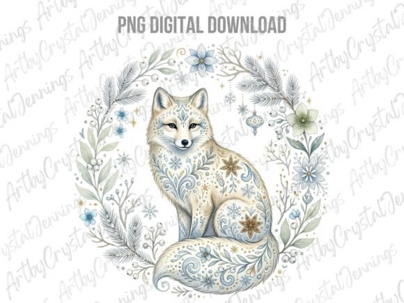 Download Watercolor Winter Folk Art Fox PNG - Png Collection