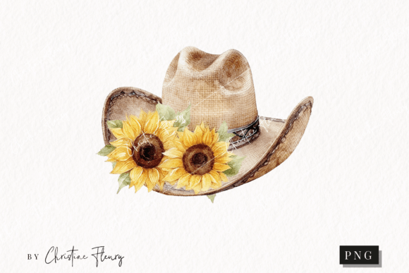Download Watercolor Sunflower Cowboy Hat Clipart - Cowboy hat clipart Collection
