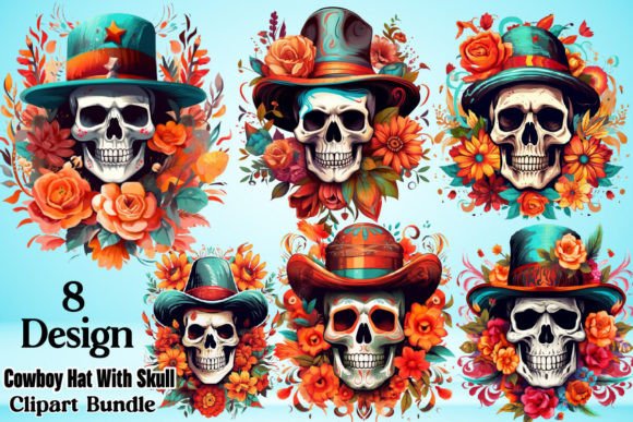 Download Cowboy Hat with Skull Clipart PNG - Png Collection