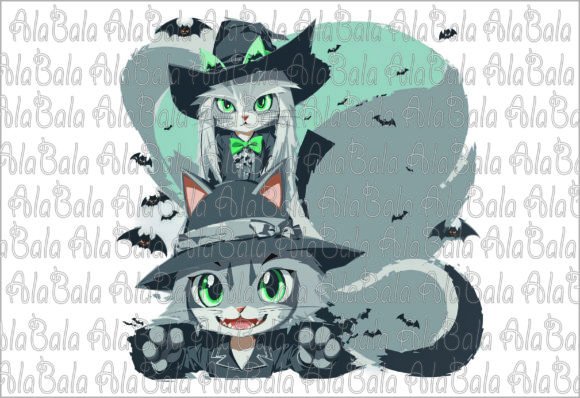 Download Cat Halloween Png, Sublimation Graphics - Png Collection