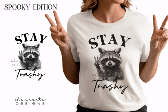 Download Racoon Stay Trashy Design PNG - Png Collection