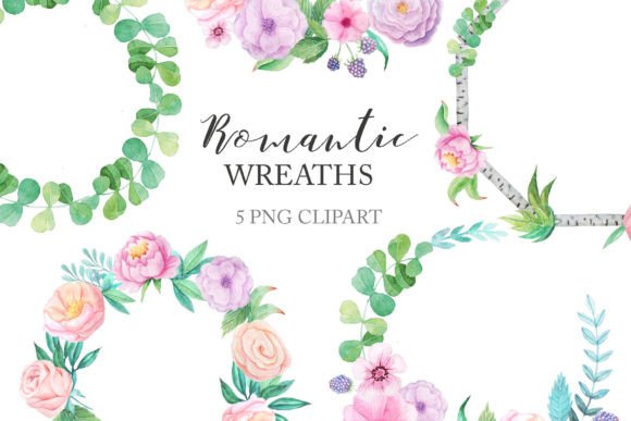Download Watercolor Spring Flower Wreaths PNG - Png Collection