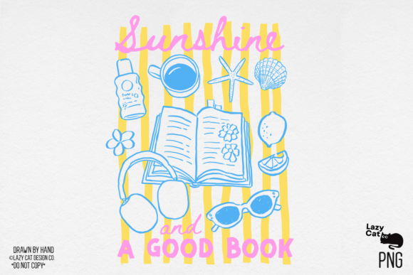 Download Book Beach Summer Hand-Drawn PNG - Png Collection