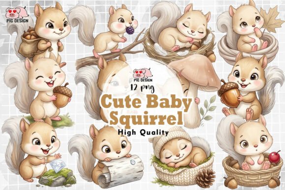 Download Cute Baby Squirrel Clipart PNG - Png Collection