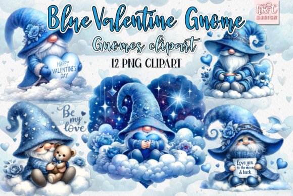 Download Watercolor Blue Valentine Gnome PNG - Png Collection