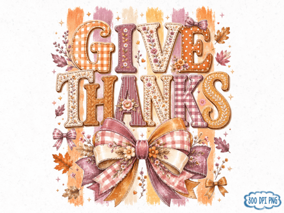 Download Give Thanks PNG | Coquette Thanksgiving - Png Collection