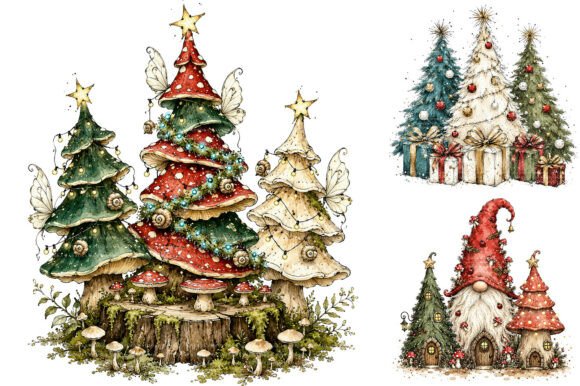 Download Watercolor Christmas Tree Clipart Bundle - Christmas tree clipart Collection