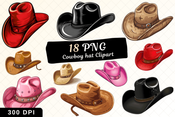 Download Cowboy Hat Clipart Bundle, Cowboy Bundle - Cowboy hat clipart Collection