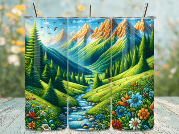 Download Summer Mountain Meadow Flora Tumbler PNG - Png Collection