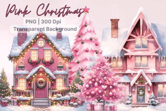 Download Pink Christmas Collection Clipart PNG - Png Collection