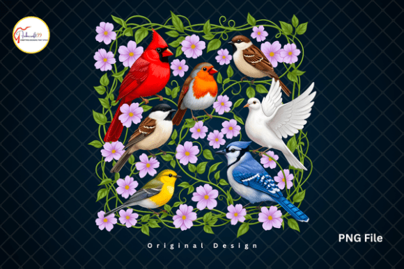 Download Cardinal Robin Blue Jay Floral Bird PNG - Png Collection