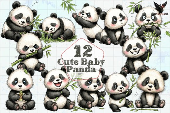 Download Cute Baby Panda Clipart PNG - Png Collection