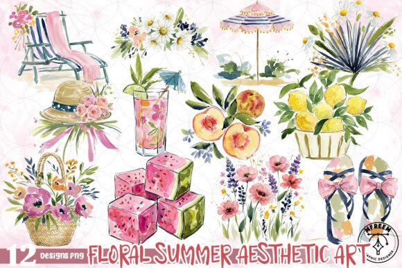 Download Floral Summer Aesthetic Art PNG - Png Collection