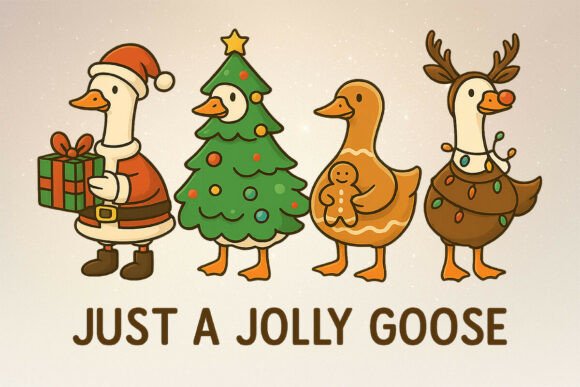Download Just a Jolly Goose Christmas PNG - Png Collection