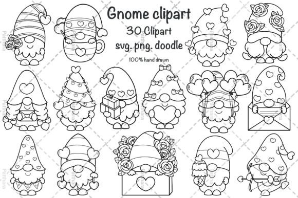 Download Gnome Clipart, Valentine Gnome Svg, Png - Png Collection