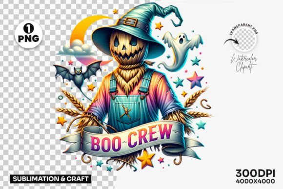 Download Halloween Boo Crew Scarecrow Clipart PNG - Png Collection