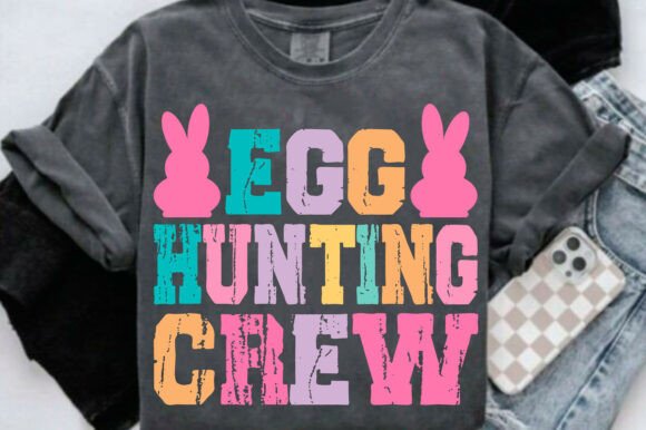Download Trendy Kids Egg Hunting Crew Easter Png - Png Collection