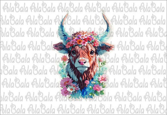 Download Cow Floral Png, Sublimation Graphics - Png Collection