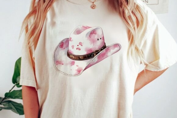 Download Pink Watercolor Cowboy Hat Png - Png Collection