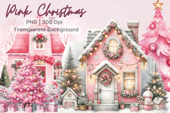 Download Pink Christmas Collection Clipart PNG - Png Collection